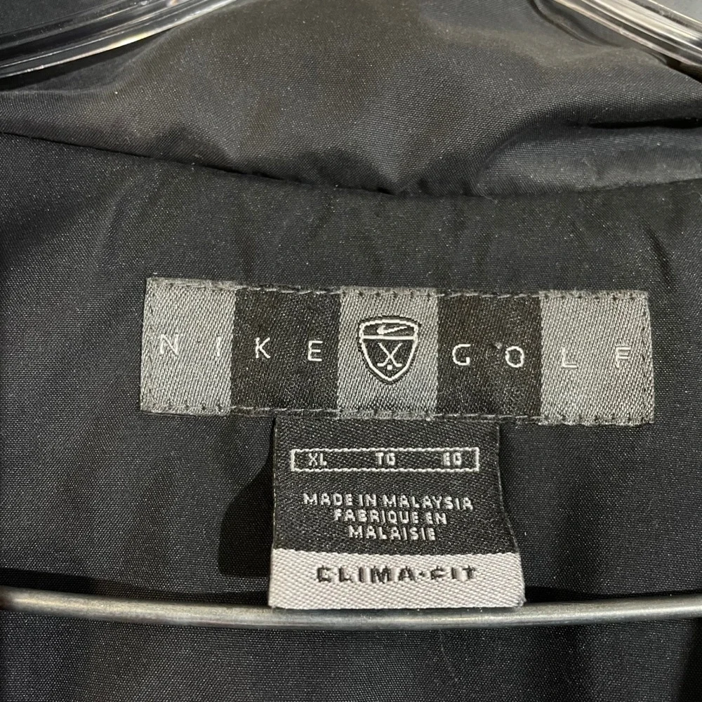 Vintage Nike‎ Golf Clima-Fit Black 1/4 Zip Gray Light Jacket Men's Size XL